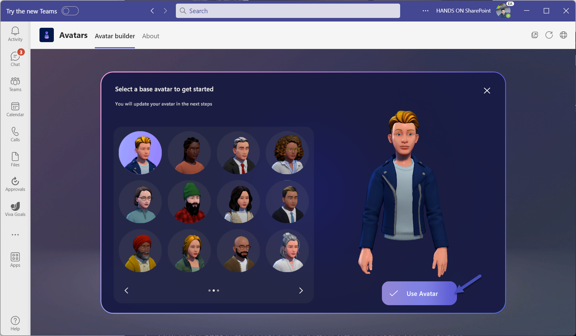 How to configure and use Microsoft Teams avatars in meetings